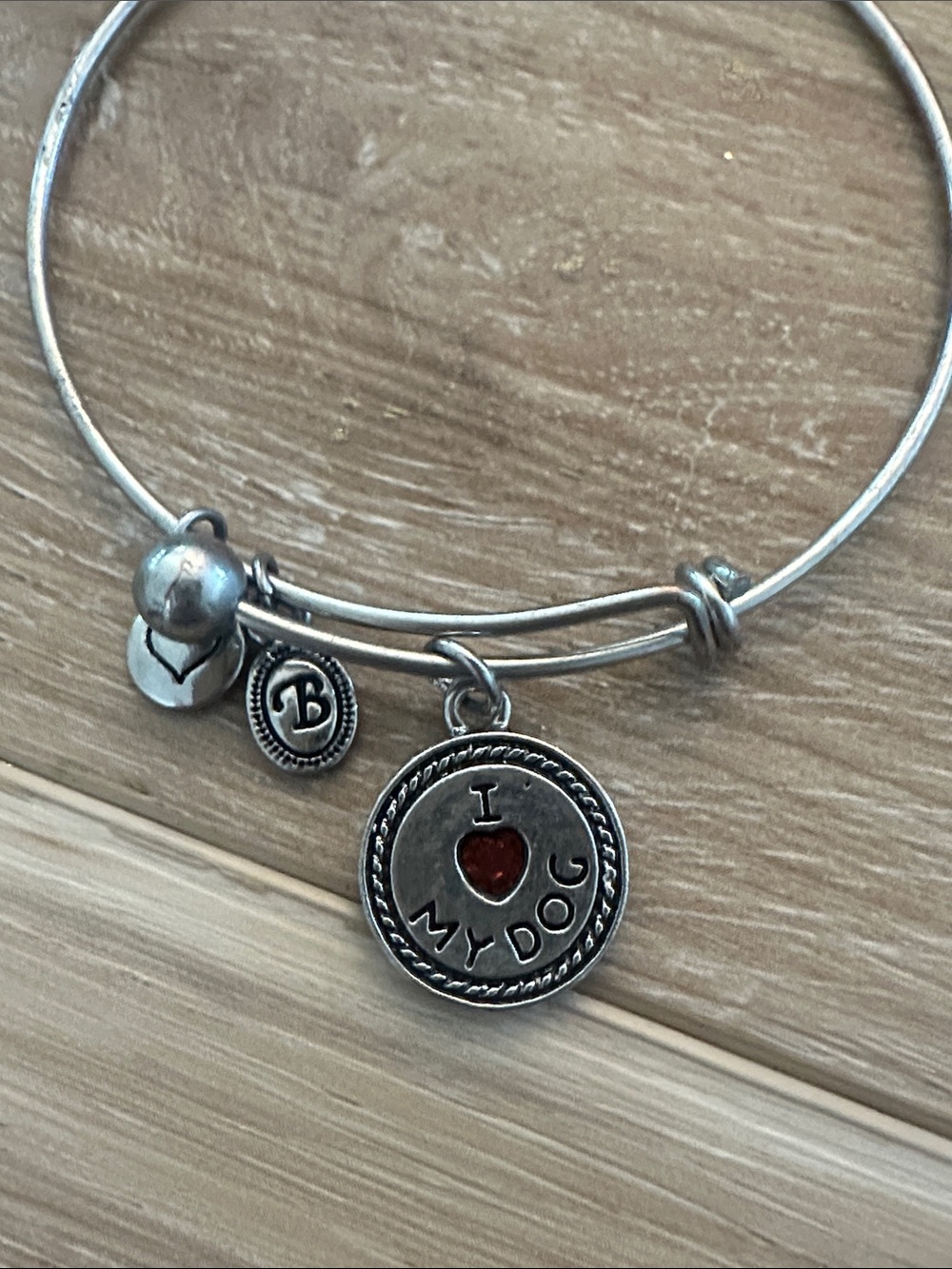 Brighton “I Love My Dog” Wire Charm Bracelet